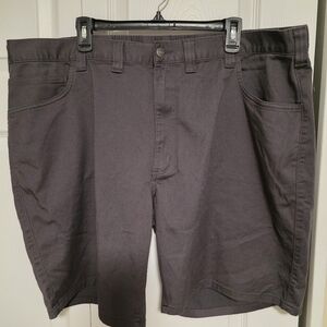 Carhartt Men's Dark Gray Flat Front Shorts